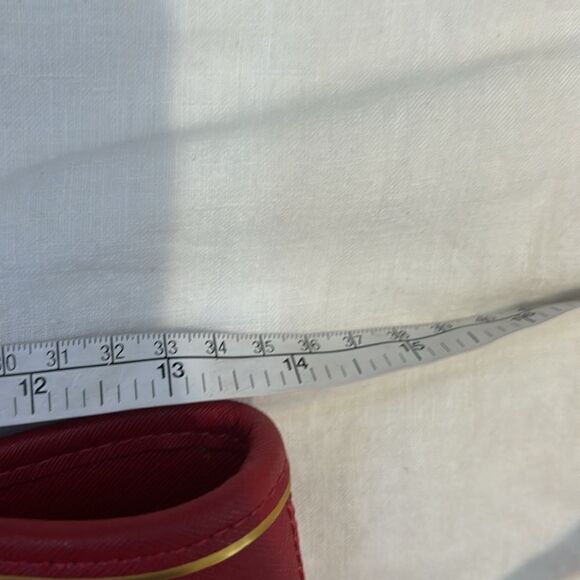 Michael Kors Leather Snap Pocket Tote Red Handbag - Picture 14 of 16